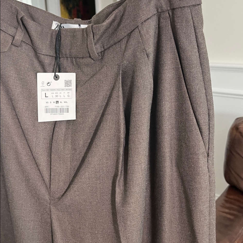 ZARA DAD Wide-Leg Trousers